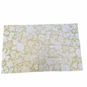 Vintage Wamsutta Supercale Plus Pillowcase Green White Floral Cotton Blend